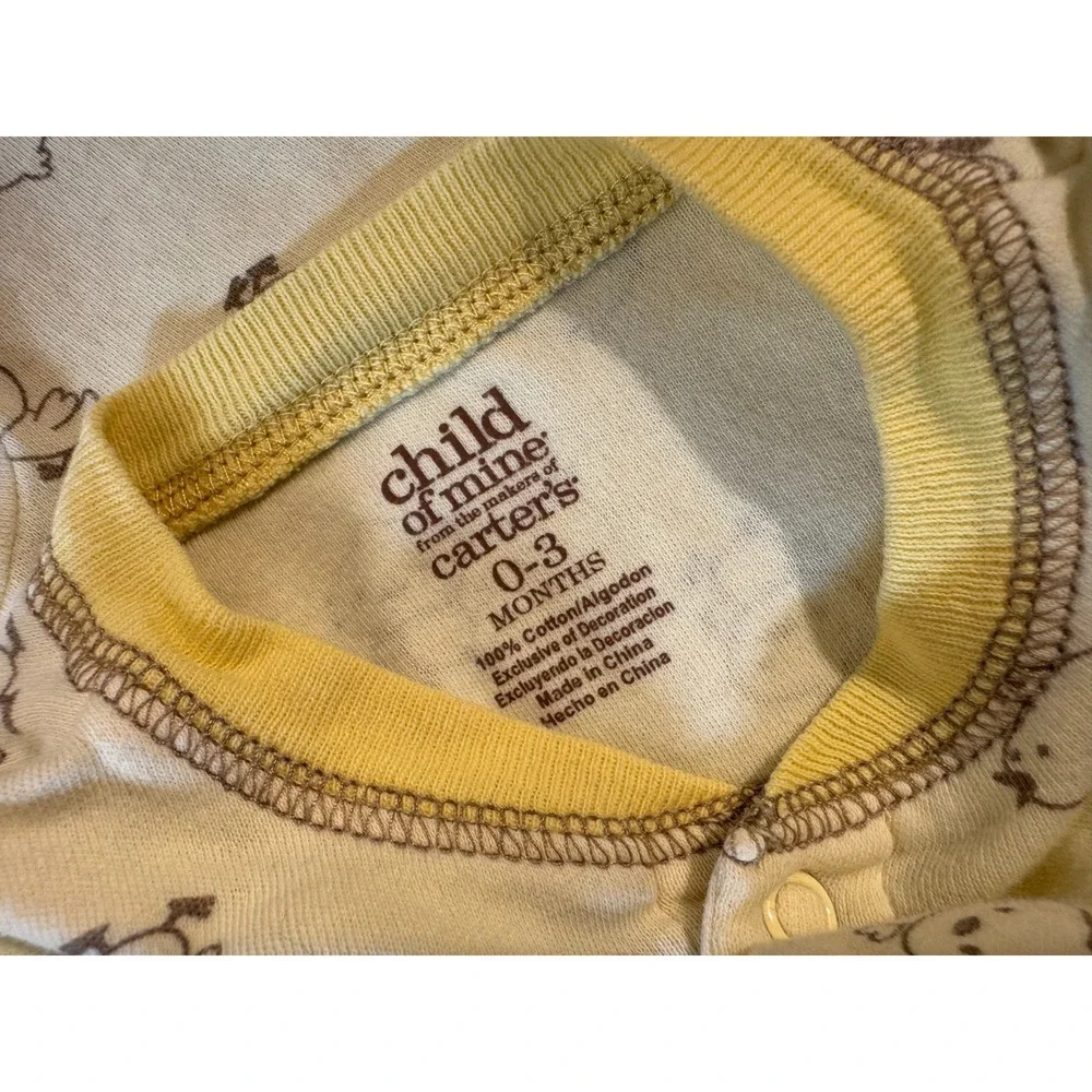 Vintage Child of Mine Carters Baby Sleeper 0/3 Month Chick Frog Duck Best Friend